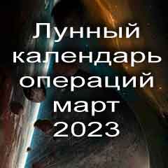 Лунный календарь операций на март 2023 года, хирургические вмешательства в благоприятные дни по лунным дням месяца.