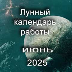 Смена работы по лунному календарю июнь 2025 года