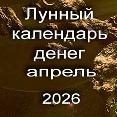 Лунный календарь денег на апрель 2026 года