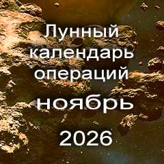 Лунный календарь операций на ноябрь 2026 года