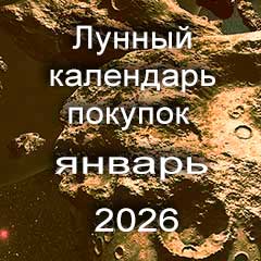 Лунный календарь покупок на январь 2026 года
