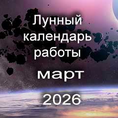 Лунный календарь устройства на работу на март 2026 года
