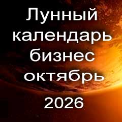 Лунный календарь для бизнеса на октябрь 2026 года 