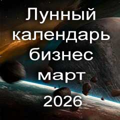 Лунный календарь для бизнеса на март 2026 года 