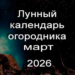 Лунный календарь огородника на март 2026 года