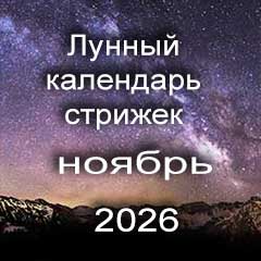 Лунный календарь стрижки волос на ноябрь 2026 года