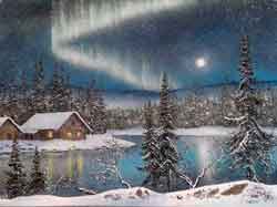 Лунная ночь. Картина из каменной крошки художник Кувшинов В.Н.