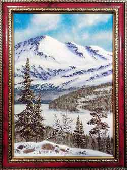 Речная долина. Картина из каменной крошки художник Кувшинов В.Н.