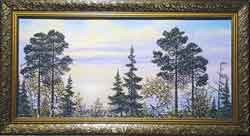 Туманный вечер. Картина из каменной крошки художник Кувшинов В.Н.